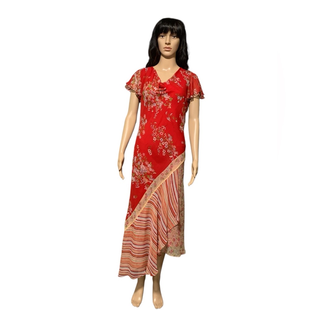 Floral Red Maxi Dress